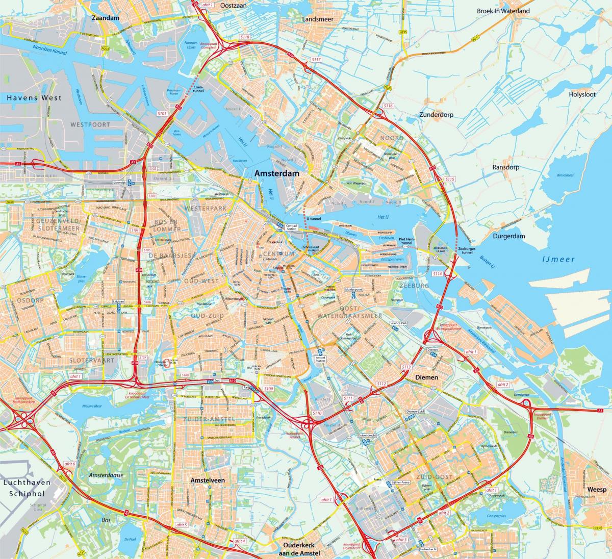 mappa di Amsterdam strada