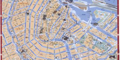 Mappa del centro di Amsterdam