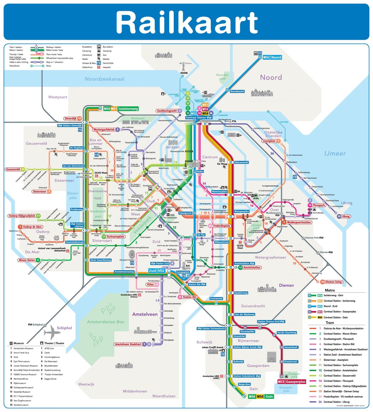 Tram e della metropolitana mappa