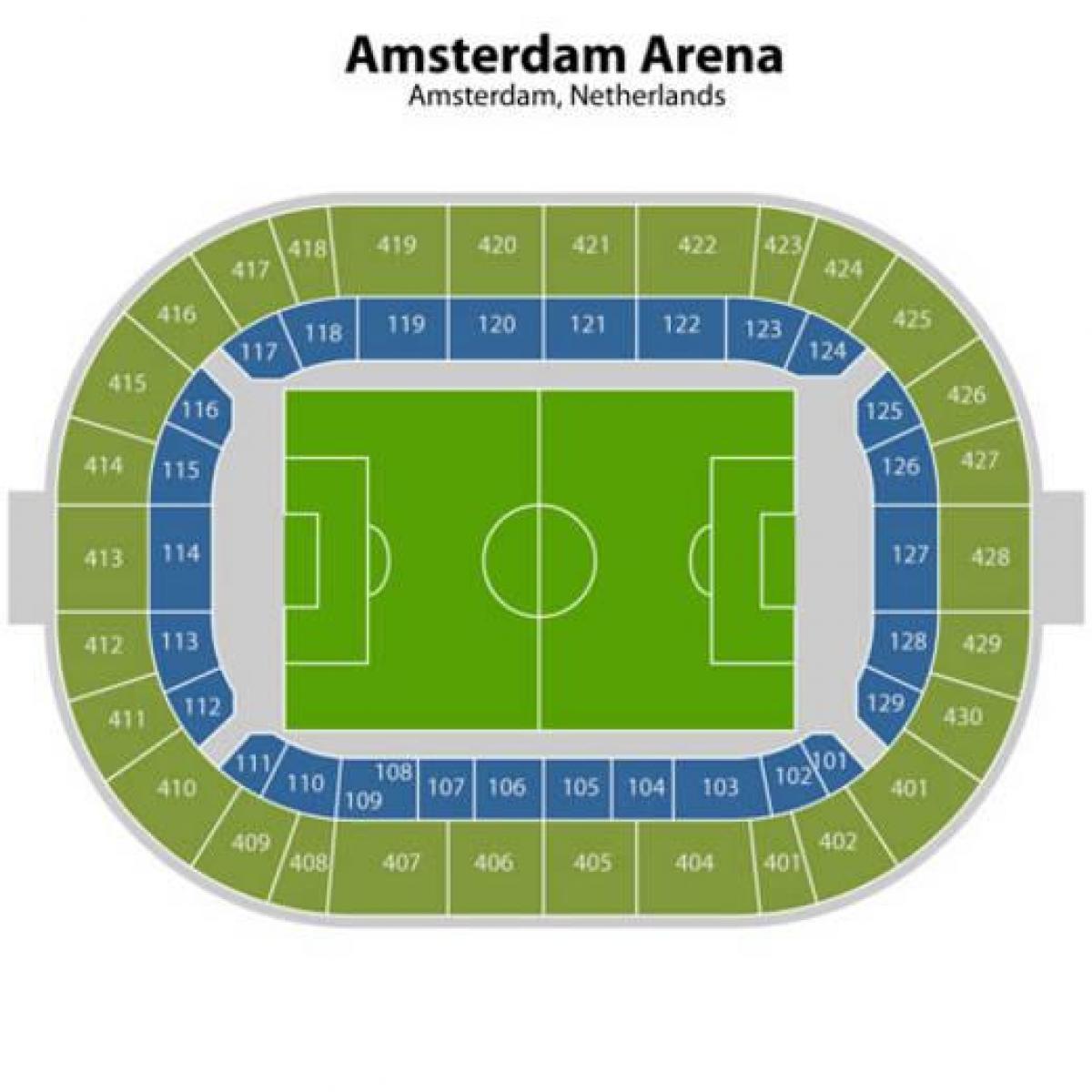 mappa di Amsterdam arena seduta
