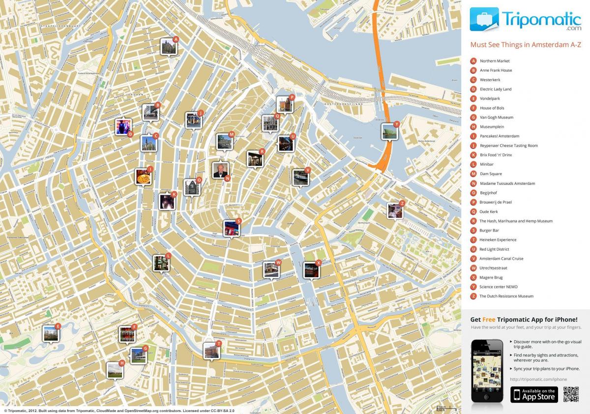 mappa di Amsterdam cose fare