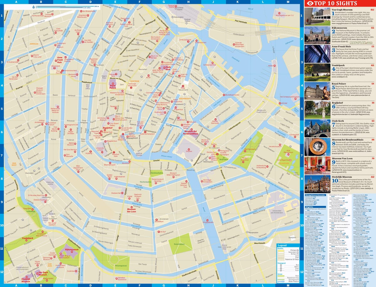 visite Amsterdam mappa