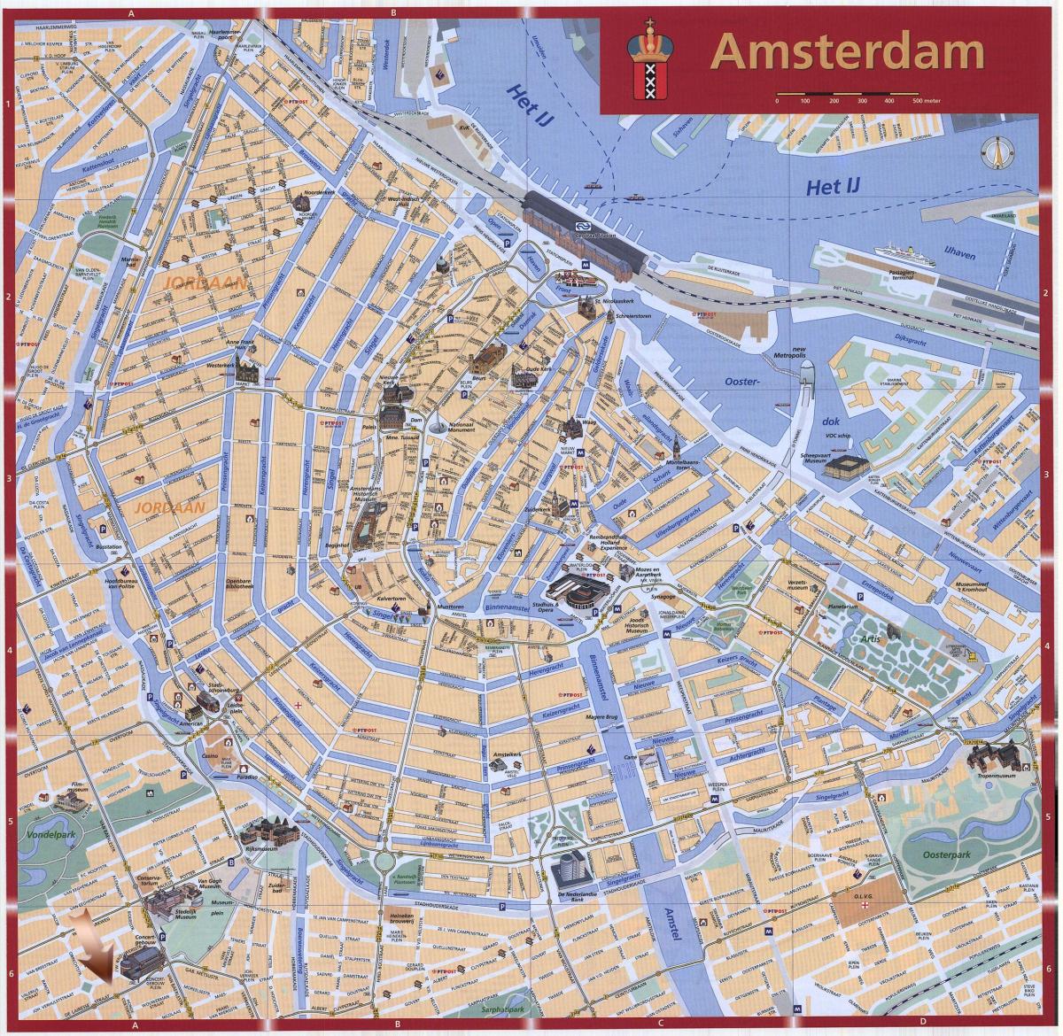 visite Amsterdam mappa