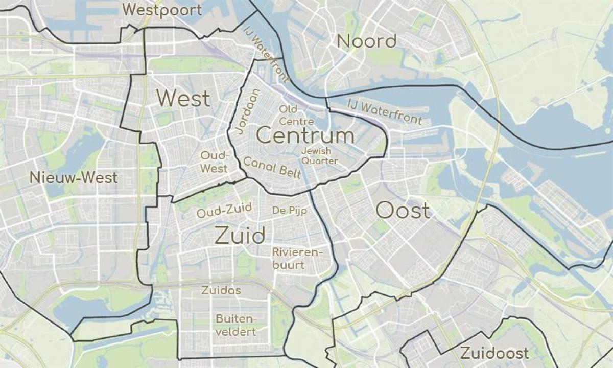 mappa di Amsterdam risultati distretti
