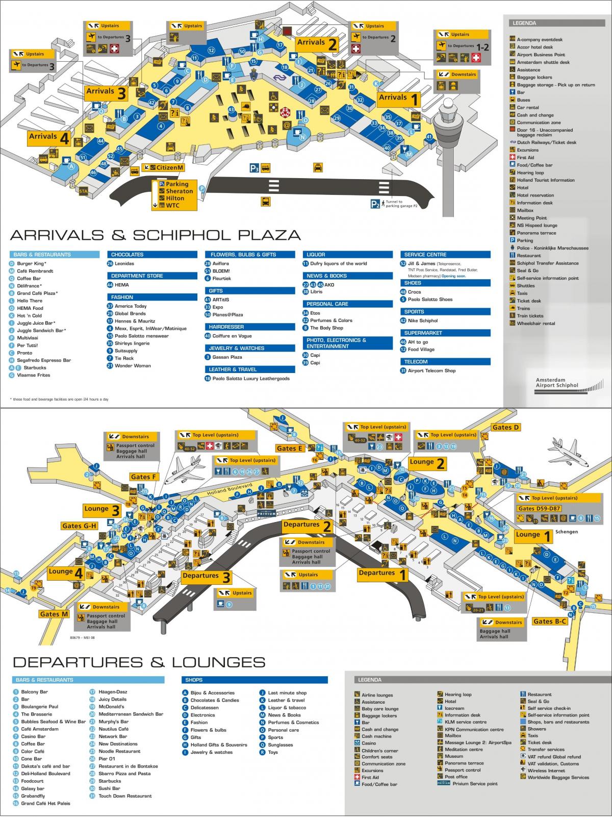 ams-schiphol airport sulla mappa