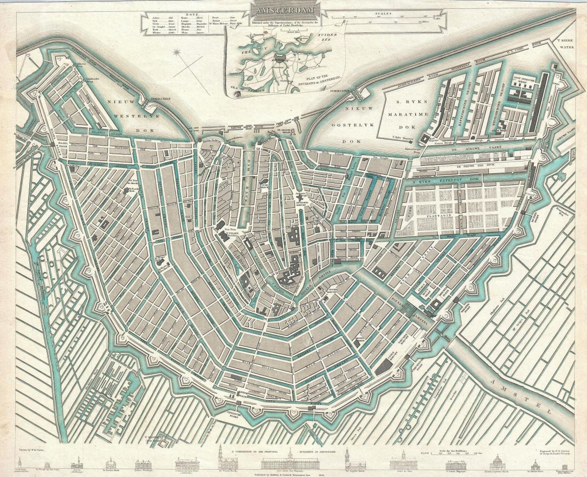 mappa di vintage Amsterdam