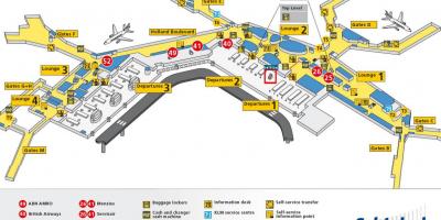 L'aeroporto di Schiphol mappa klm