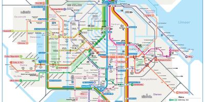 Tram e della metropolitana mappa