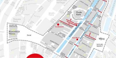 Mappa di Amsterdam luci rosse