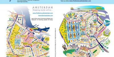 Amsterdam, la strada dello shopping mappa