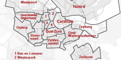 Quartieri di Amsterdam mappa
