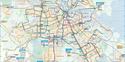 Mappa di Amsterdam trasporto pubblico