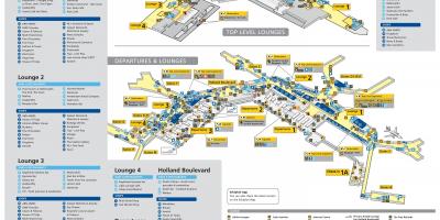 L'aeroporto di Schiphol trasferimento mappa