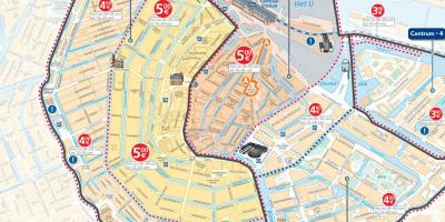 Amsterdam zone di parcheggio mappa