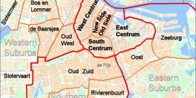 Mappa della periferia di Amsterdam
