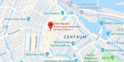 Mappa di Amsterdam, piazza dam