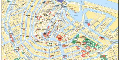 Mappa della città di Amsterdam, paesi bassi