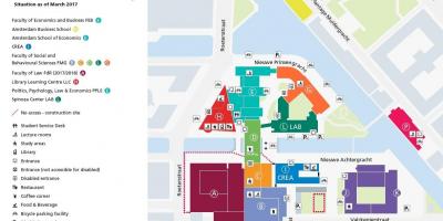 Mappa di università di Amsterdam